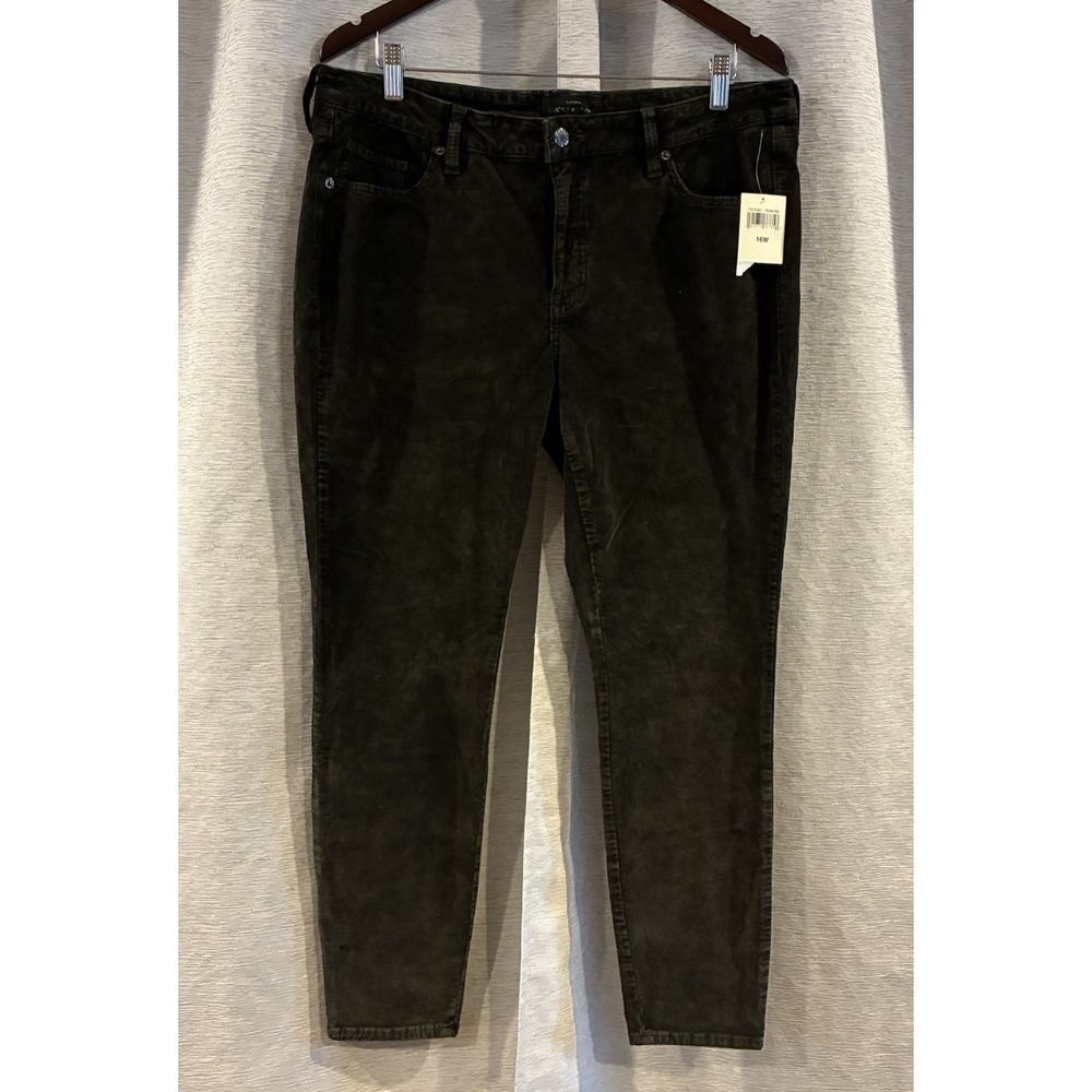 Lucky Brand Corduroy Pants Lolita Super Skinny NWT Size 16W